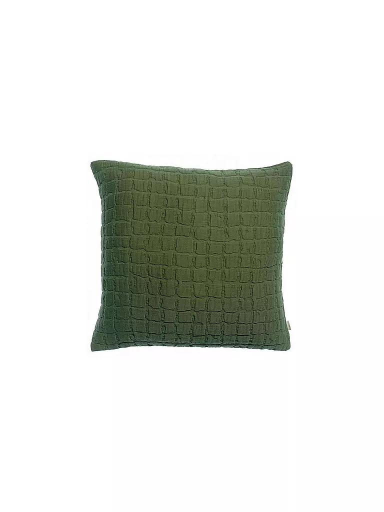 VIVARAISE | Housse de coussin 45x45cm SWAMI Olive | dunkelgrün