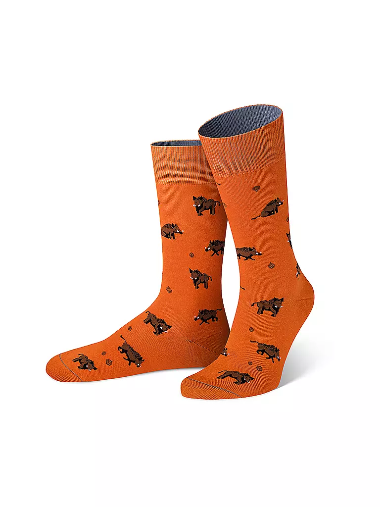 VON JUNGFELD | Socken WILDSCHWEIN orange | Orange