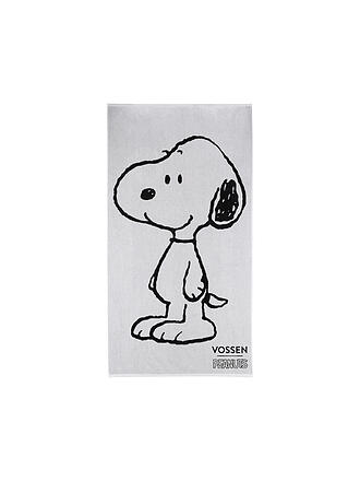 VOSSEN | Serviette de plage SNOOPY BEACH 100x180cm Noir / Blanc