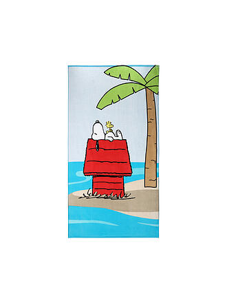 VOSSEN | Serviette de plage en velours 100x180cm VACATION SNOOPY Rouge
