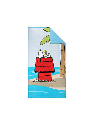 VOSSEN | Serviette de plage en velours 100x180cm VACATION SNOOPY Rouge