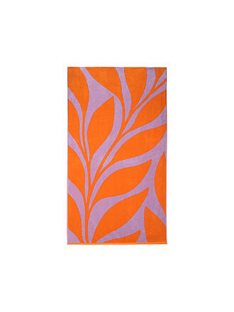 VOSSEN | Serviette de plage en velours 100x180cm OCEAN LEAF Orange