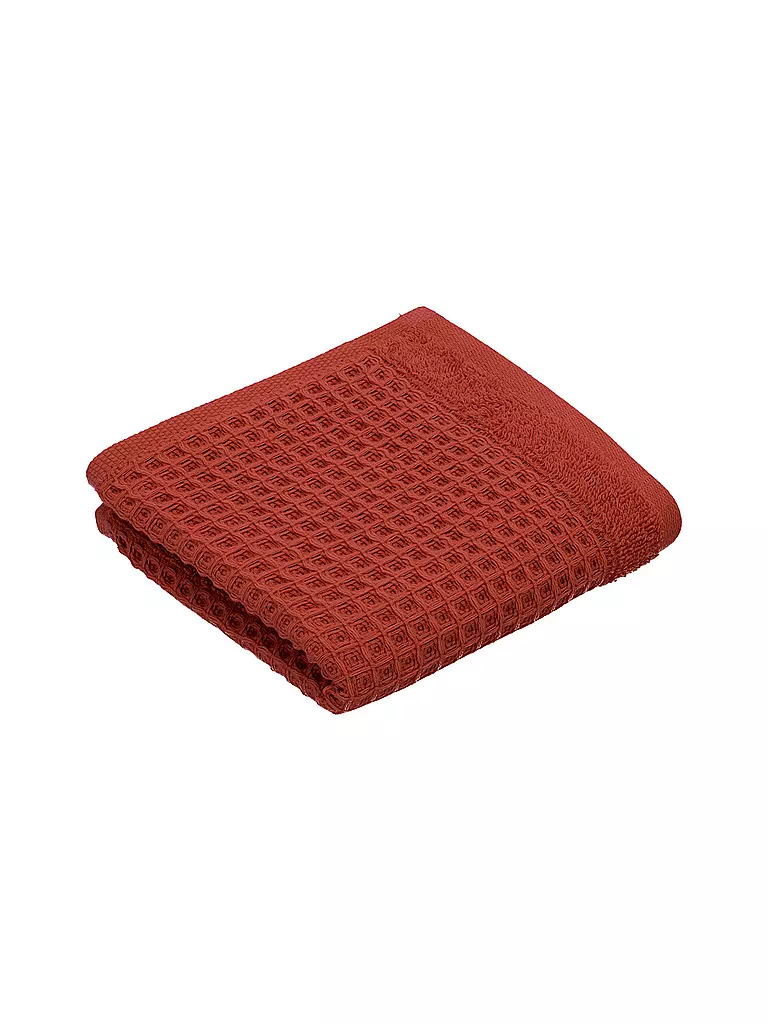 VOSSEN | Gant de toilette 30x50cm SENSES Raw Sugar | dunkelrot