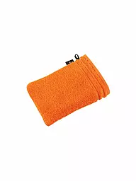 VOSSEN | Waschhandschuh CALYPSO FEELING 22x16cm Schwarz | Orange