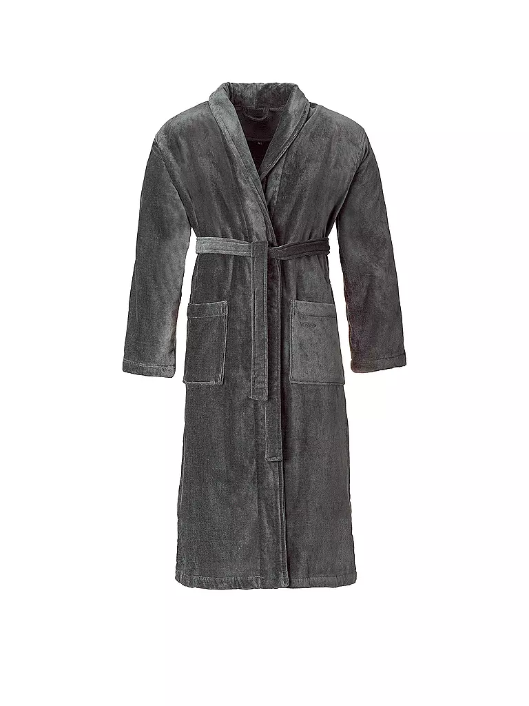 VOSSEN | Peignoir unisexe FEELING-L Flanell | Gris