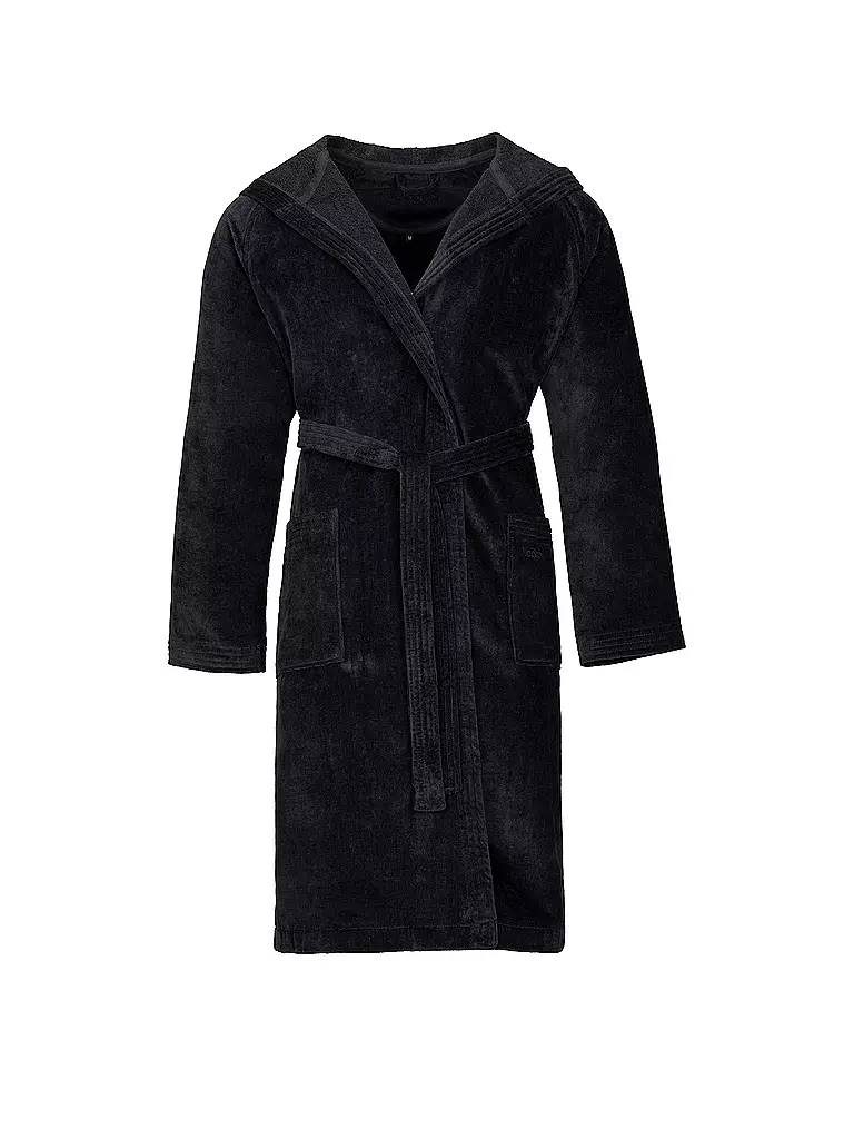 VOSSEN | Peignoir unisexe TEXAS Noir | schwarz