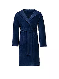 VOSSEN | Peignoir unisexe TEXAS Flanelle | Bleu foncé