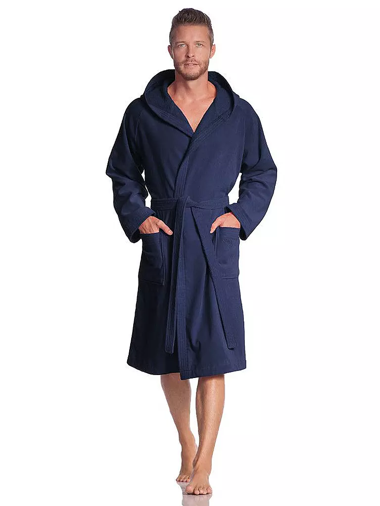 VOSSEN | Peignoir unisexe TEXAS Winternight | dunkelblau