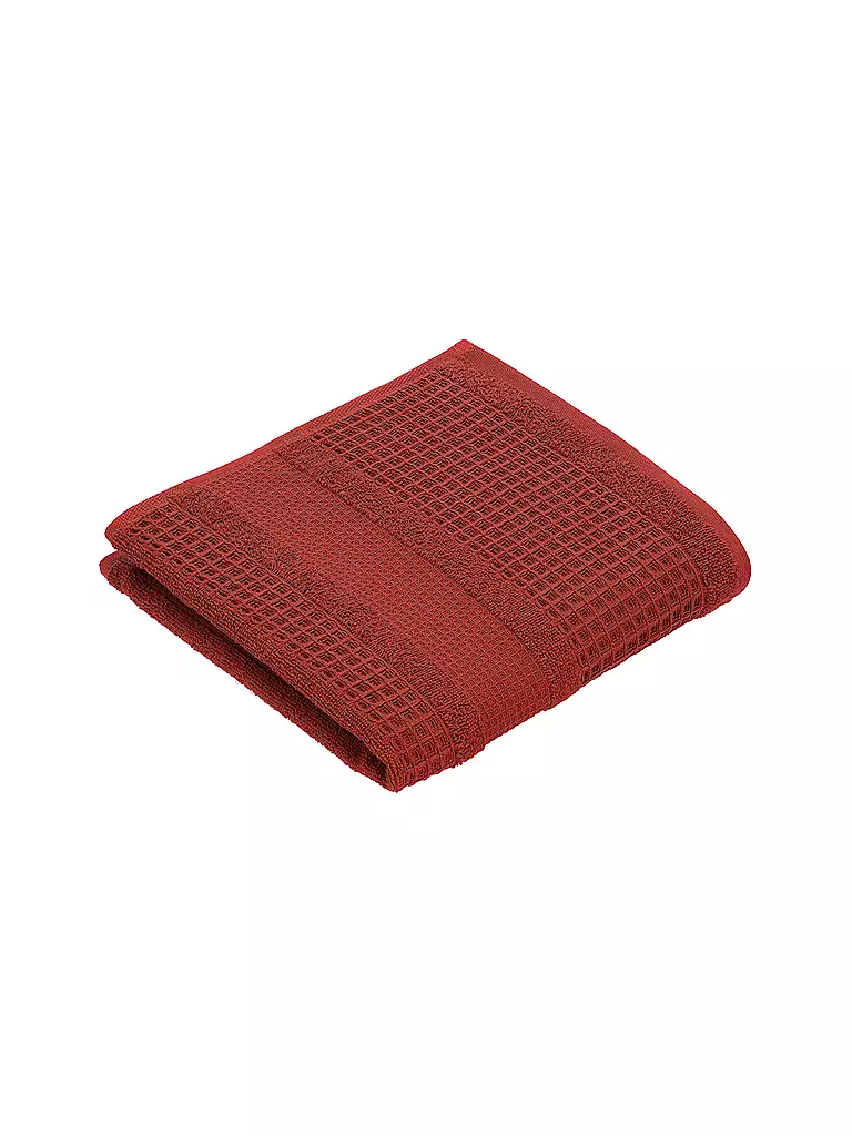 VOSSEN | Serviette 50x100cm SENSES Raw Sugar | dunkelrot