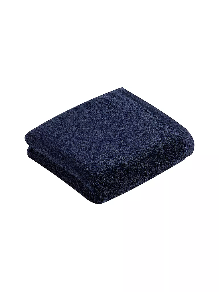 VOSSEN | Serviette VEGAN LIFE 50x100cm Bleu Marine | dunkelblau