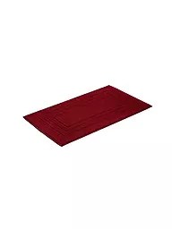 VOSSEN | Tapis de bain FEELING 60x100cm Ivoire | Rouge foncé