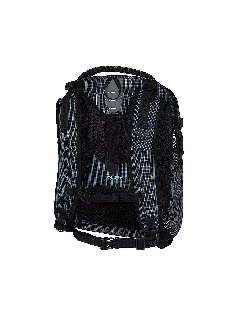 WALKER | Sac à dos scolaire Campus Evo 2.0 Grid Navy | Bleu foncé