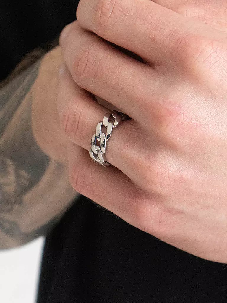 WARPEDSENSE | Bague CUBAN en acier inoxydable | silber