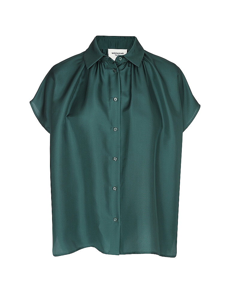 Blouse en soie vert foncé 34