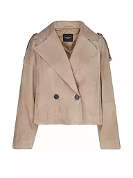 WEEKEND MAX MARA | Veste en cuir MAGA | Marron clair