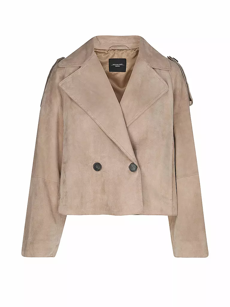 WEEKEND MAX MARA | Veste en cuir MAGA | Marron clair