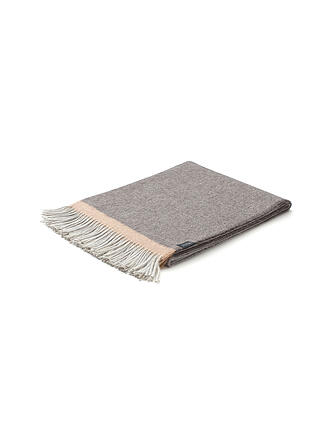 WEICH COUTURE ALPACA | Couverture en fibres nobles MERIMA 130x180cm Gris/Gris foncé