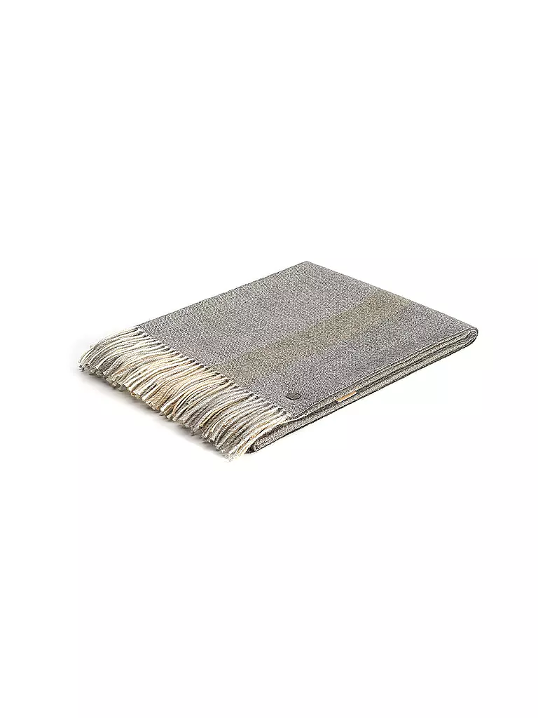 WEICH COUTURE ALPACA | Couverture en fibres nobles BORREA 130x180cm Gris foncé | Gris