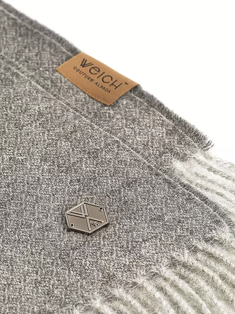 WEICH COUTURE ALPACA | Couverture en fibres nobles BORREA 130x180cm Gris foncé |