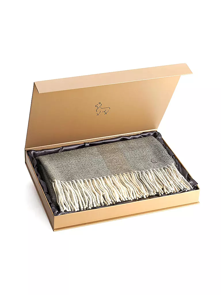 WEICH COUTURE ALPACA | Couverture en fibres nobles BORREA 130x180cm Gris foncé |