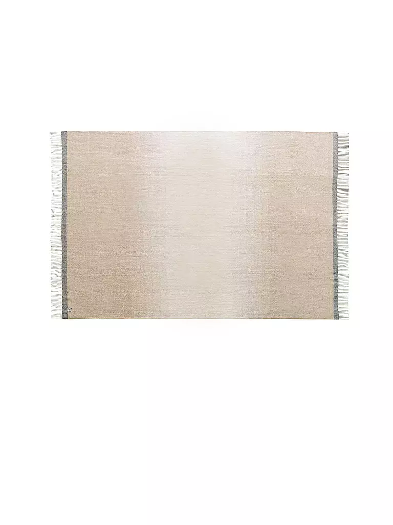 WEICH COUTURE ALPACA | Couverture en fibres nobles MERIMA 130x180cm Blanc/Beige | beige