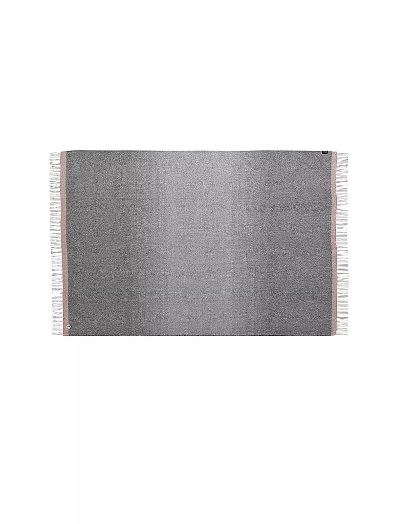 WEICH COUTURE ALPACA | Couverture en fibres nobles MERIMA 130x180cm Gris/Gris foncé | Gris