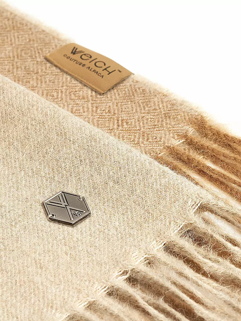 WEICH COUTURE ALPACA | Couverture en fibres nobles TIRA 130x180cm Beige | Beige