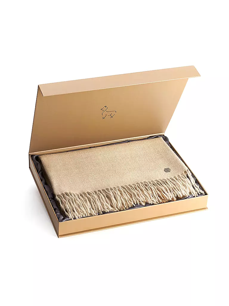 WEICH COUTURE ALPACA | Couverture en fibres nobles TIRA 130x180cm Beige | Beige