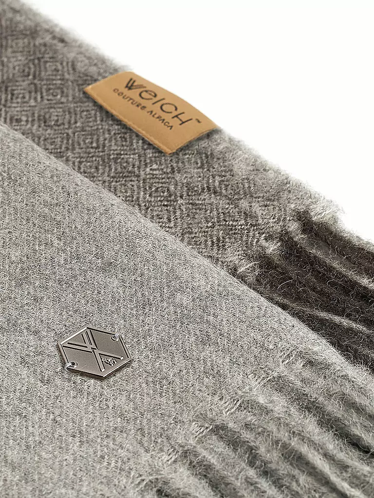 WEICH COUTURE ALPACA | Couverture en poils nobles TIRA 130x180cm Grey |