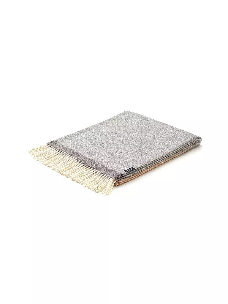WEICH COUTURE ALPACA | Edelhaardecke MERIMA 130x180cm Gery/Ochre | Gris clair