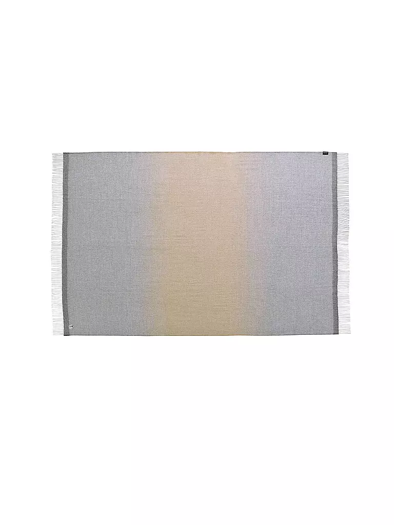 WEICH COUTURE ALPACA | Edelhaardecke MERIMA 130x180cm Gery/Ochre | Gris clair