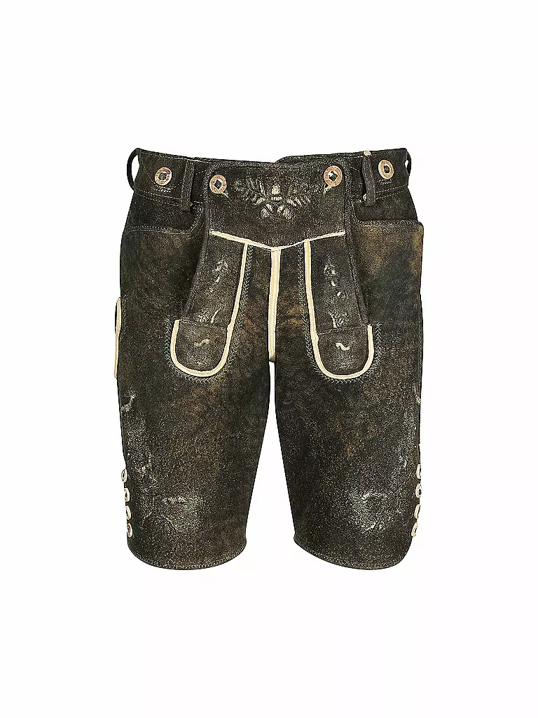 WEINBAUER | Lederhose en cuir de cerf "Wildruf" | schwarz