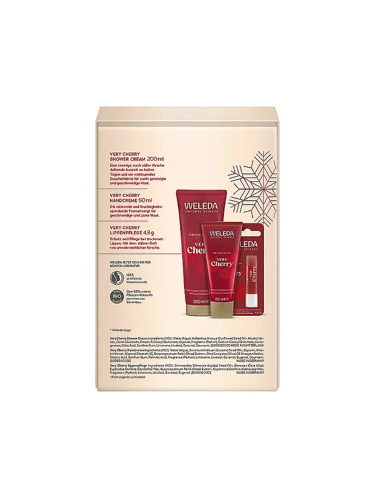 WELEDA | Coffret cadeau Édition Limitée Very Cherry 200ml / 50ml / 4,8g | keine Farbe