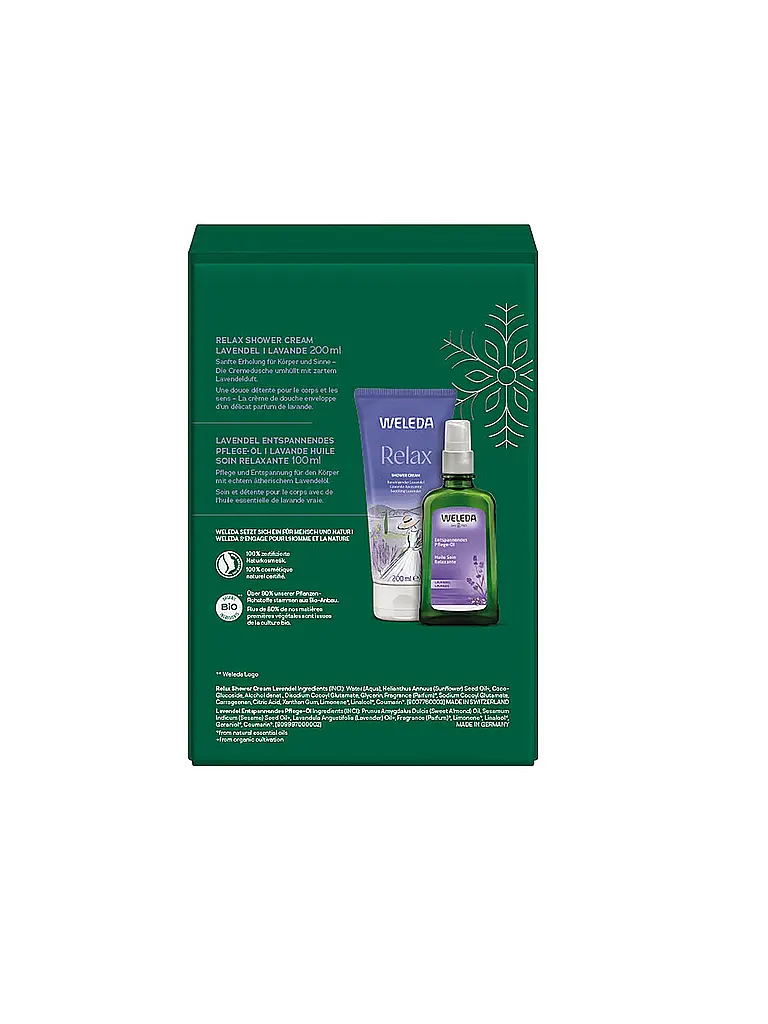 WELEDA | Coffret Cadeau Relaxant Lavande Coffret Cadeau Relaxant Lavande Coffret Cadeau Relaxant Lavande Coffret Cadeau Relaxant Lavande 200ml / 100ml | Aucune couleur