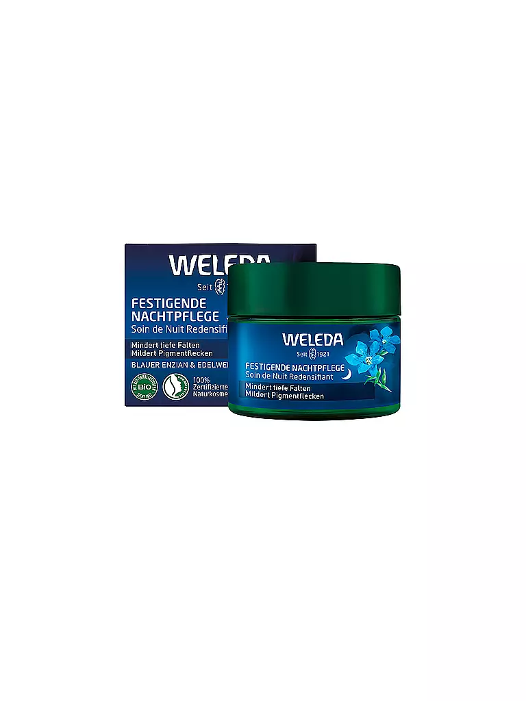 WELEDA | Crème pour le visage - Soin de Nuit Redensifiant Gentiane Bleue & Edelweiss 40ml | Aucune couleur