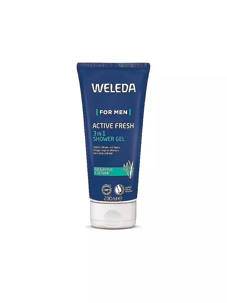 WELEDA | FOR MEN Active Fresh Gel Douche 3en1 200ml | keine Farbe