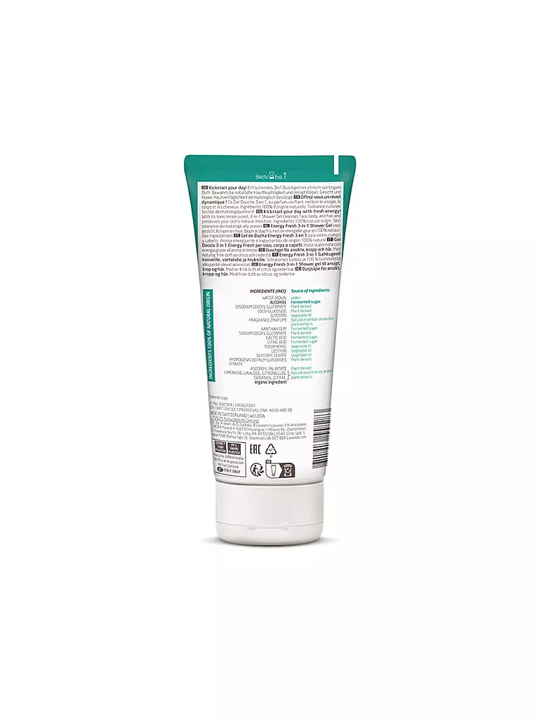 WELEDA | FOR MEN Energy Fresh Gel Douche 3en1 200ml | keine Farbe