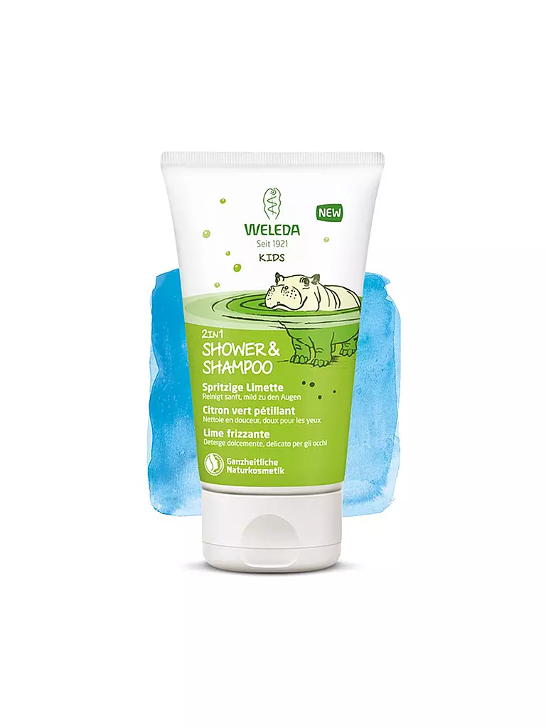 WELEDA | Kids 2en1 Douche & Shampoo "Citron vert pétillant" 150ml | keine Farbe