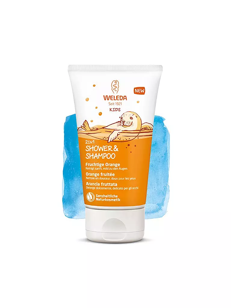 WELEDA | Kids 2en1 Douche & Shampoo "Orange Fruitée" 150ml | keine Farbe