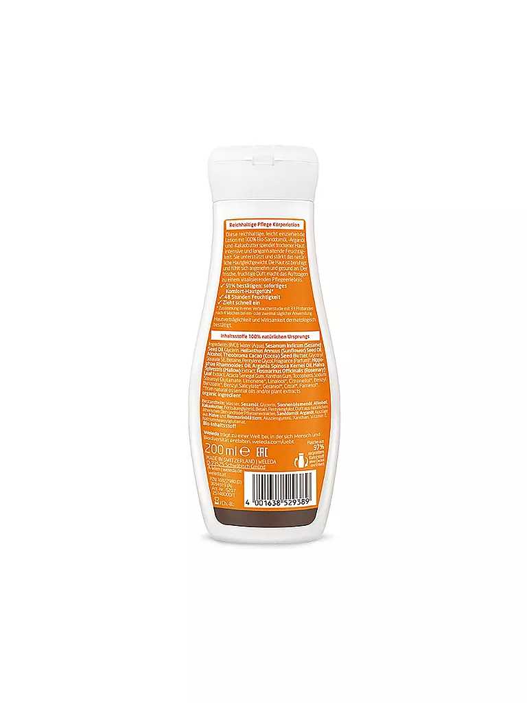 WELEDA | Lotion Corporelle Riche Soin Revitalisant à l'Argousier 200ml | keine Farbe