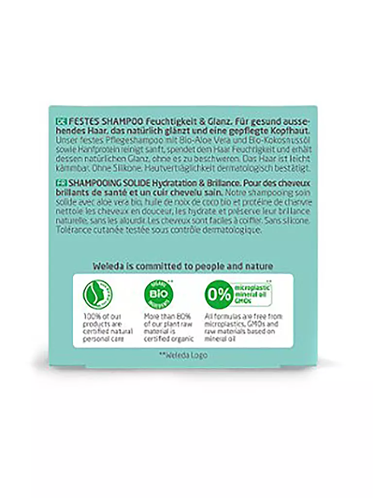 WELEDA | Shampooing solide Hydratation et Brillance 50g | 