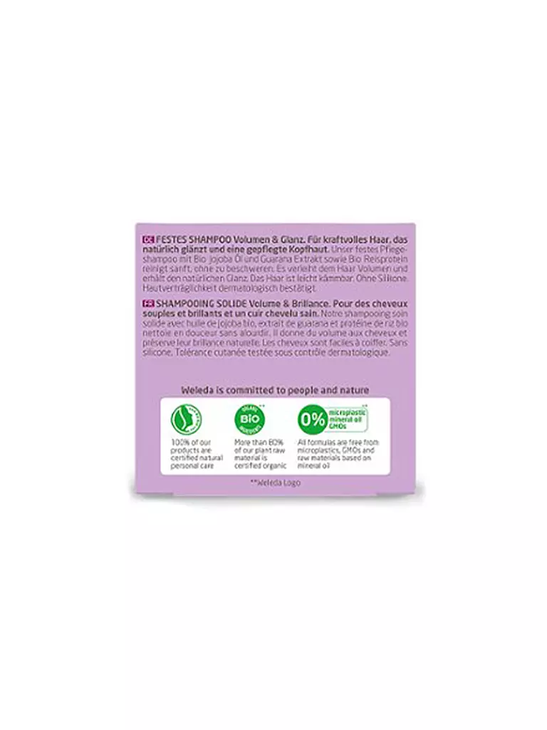 WELEDA | Shampooing solide Volume et Brillance 50g | 