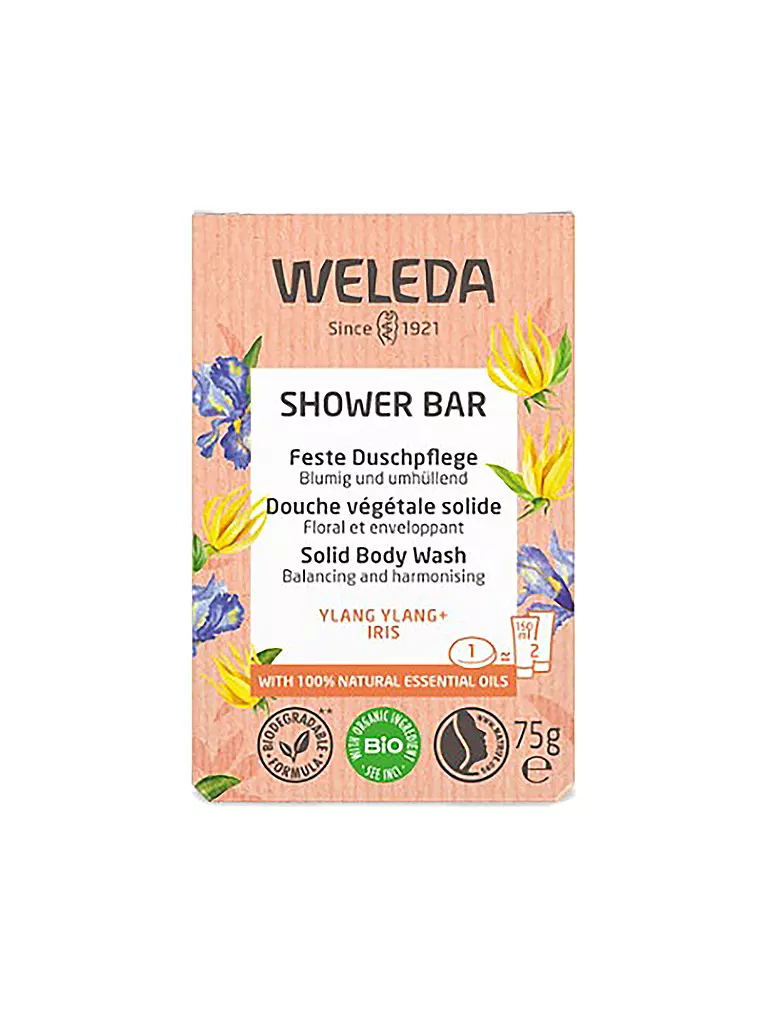 WELEDA | Soin de douche solide Ylang Ylang+Iris 75g | rosa