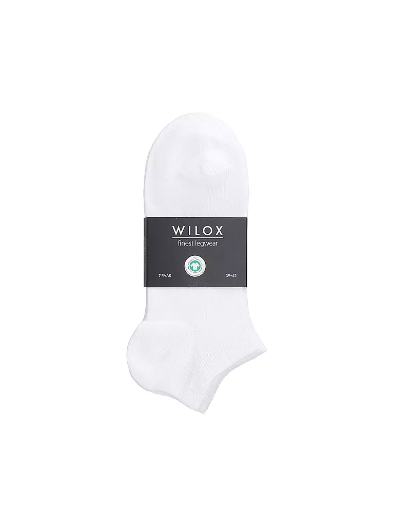 WILOX | Chaussettes sneaker lot de 7 blanc | 