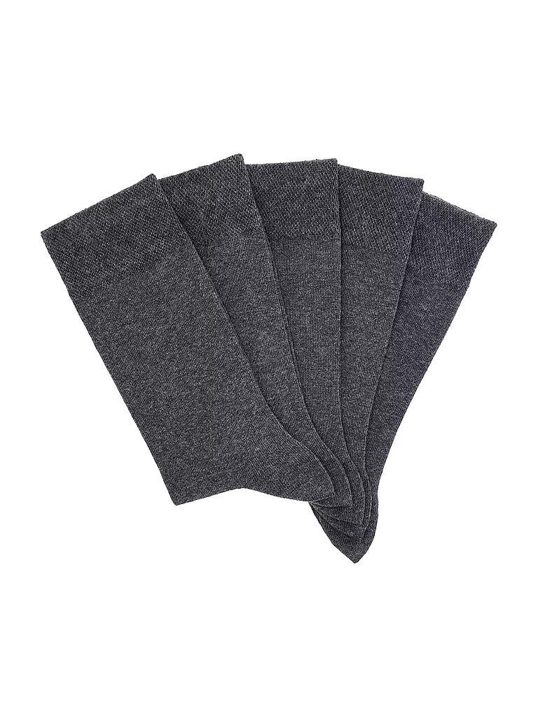 WILOX | Lot de 5 paires de chaussettes anthracite chiné | 