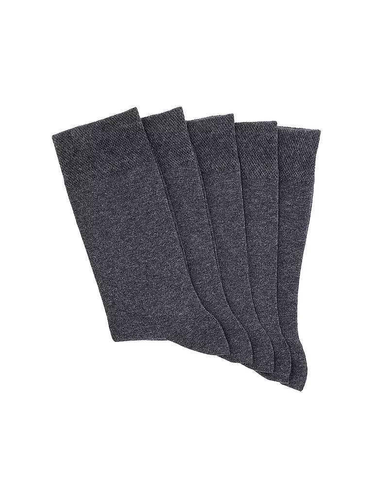 WILOX | Lot de 5 paires de chaussettes anthracite chiné | 