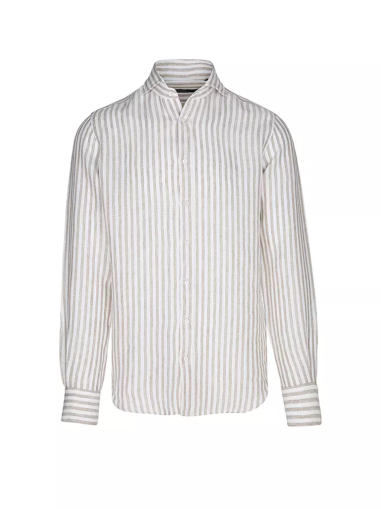WINDSOR | Chemise en lin coupe regular | Marron