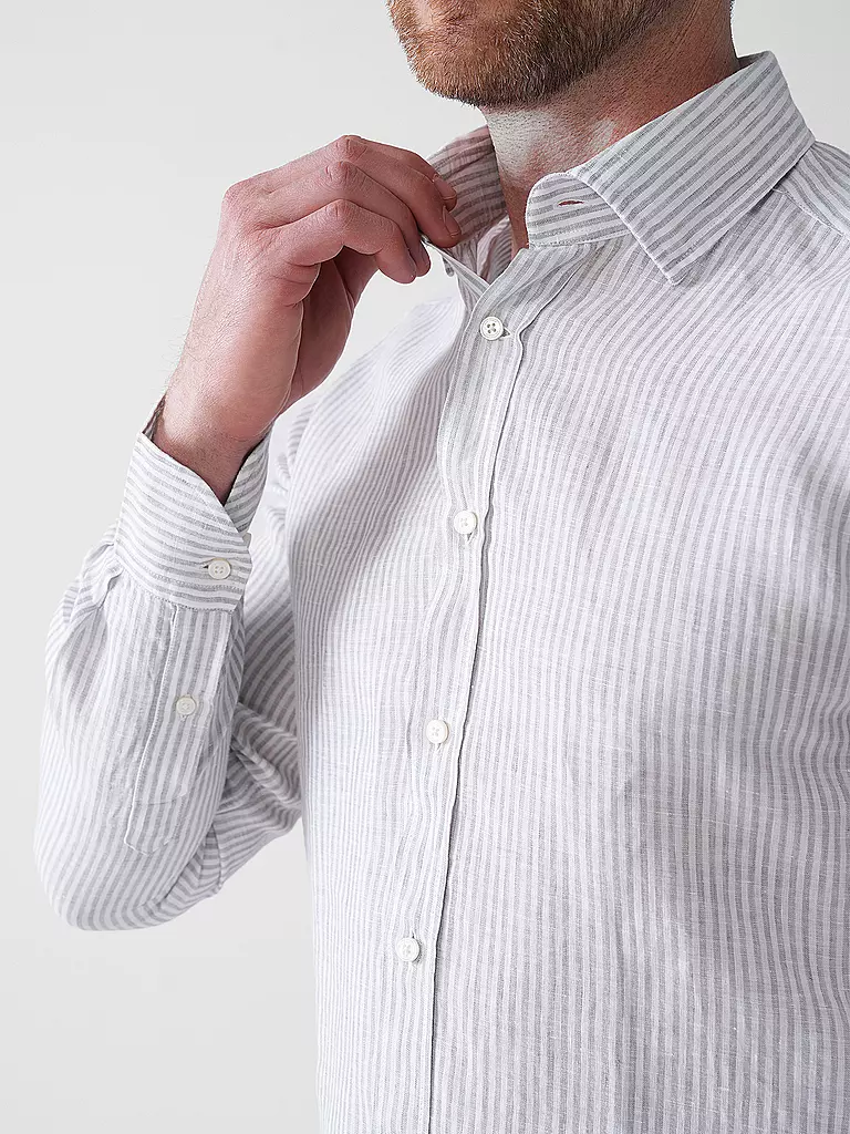 WINDSOR | Chemise en lin coupe regular | Bleu