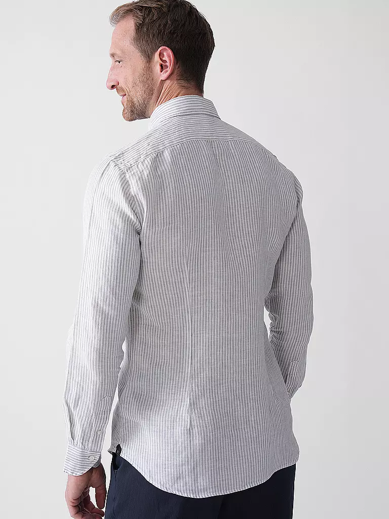 WINDSOR | Chemise en lin coupe regular | Bleu