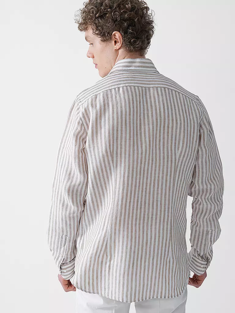 WINDSOR | Chemise en lin coupe regular | Marron